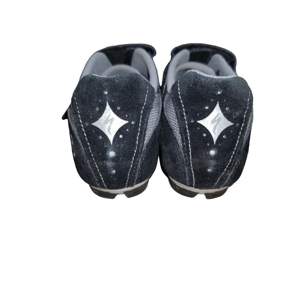 Specialized Women's Riata MTB‎ Cycling Shoes Black/silver Suede US 9/EU 40